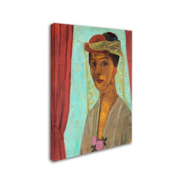 Paula Modersohn Becker 'Selfportrait With Hat And Veil' Canvas Art,35x47